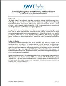 Demystifying Cooling Water Online Monitoring and Control Platforms