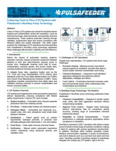 NextStep Clean in Place White Paper